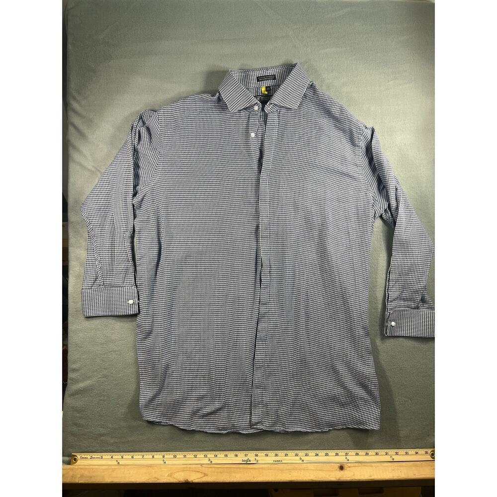 Stacy Adams Men's Button-Down Cotton Shirt, Size 18.5, Long Sleeve - Picture 1 of 11